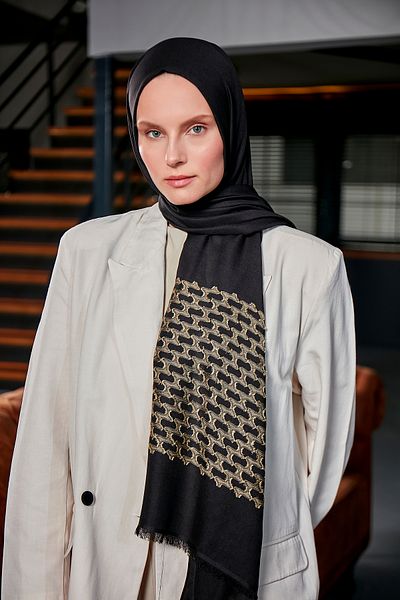 Scarf Jacquard Cotton Shawl