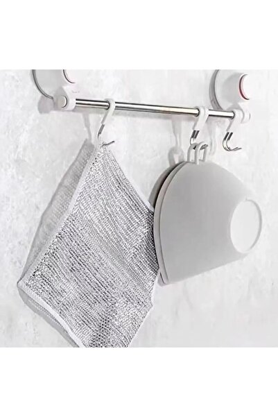 Seram Collection ( 2 Adet ) Sihirli Inox Paslanmaz Telli Bulaşık Bezi Kir Pas Sökücü Sihirli Temizlik Bezi Ve Süngeri