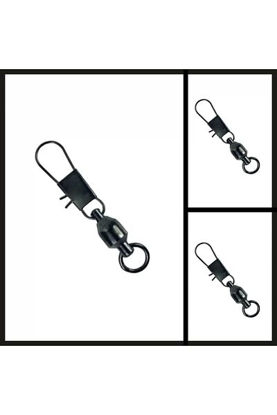 Uygunayakala Suitable-Catch Black No: 0 (10 Pieces) Clip Ball Swivel-DON.009