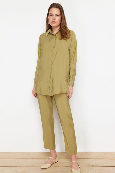 Trendyol Modest Khaki Woven Top and Bottom - Shirt, Pants Set