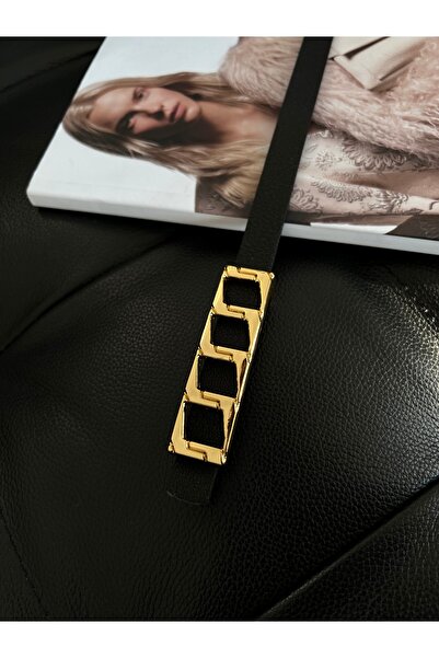 Fiori Pachet de 2 curea de bază pentru pantaloni pentru femei, centură pentru jachetă, centură pentru rochie cu cataramă cu lanț subțire