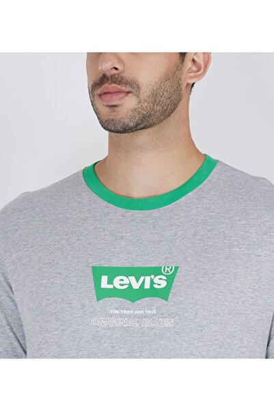 Levi's LE LS TEE Erkek Gri T-Shirt