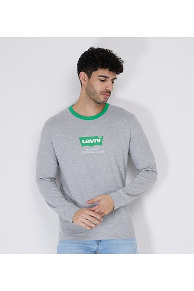 Levi's LE LS TEE Erkek Gri T-Shirt