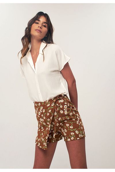 Herita Kurzer Rock mit Blumenmuster