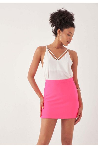 Herita Gerader Minirock mit hoher Taille