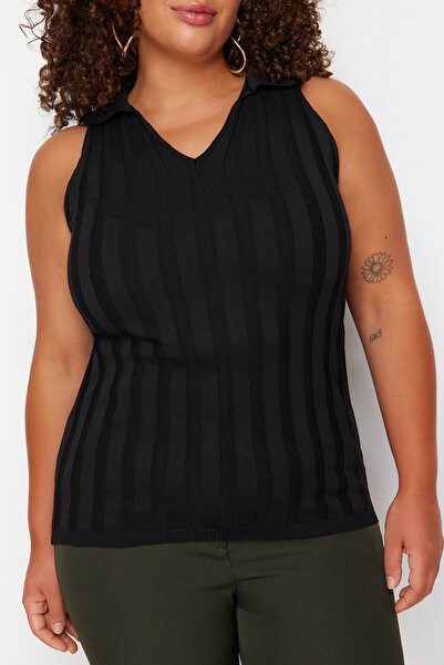 Trendyol Curve Πλεκτή μπλούζα με κορδόνι Bodycone TBBSS24AF00054