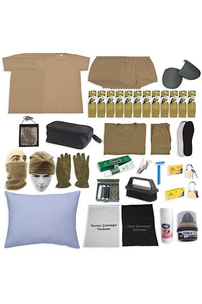 Ö ÖZMERT ASKERİ MALZEME Novice Soldier 12-Piece Winter Basic Set (K.K.K)