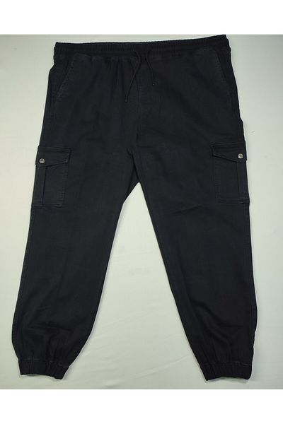 massimo port Plus Size Men's Jeans Jogger Cargo 22001 Black