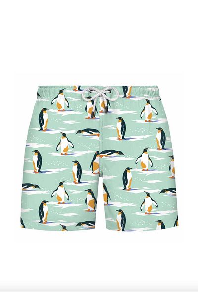 WESTMARK LONDON Ανδρικό παιδικό σορτς μαγιό με στάμπα Mint Penguin Regular Fit WMKIDS