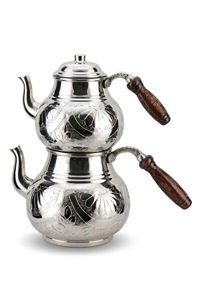 Sonay Bakırcılık 1 Mm Işleme Kalın Bakır Aile Boyu Işlemeli Bakır Çaydanlık