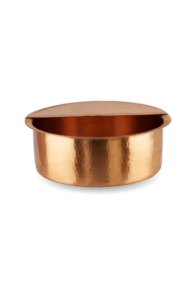 Sonay Bakırcılık Kapaklı Roze Bakır Pedikür Leğeni 40*15 cm