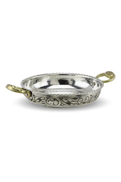 Sonay Bakırcılık Handcrafted Pewter Copper Omelet Pan with Double Handles 16x...