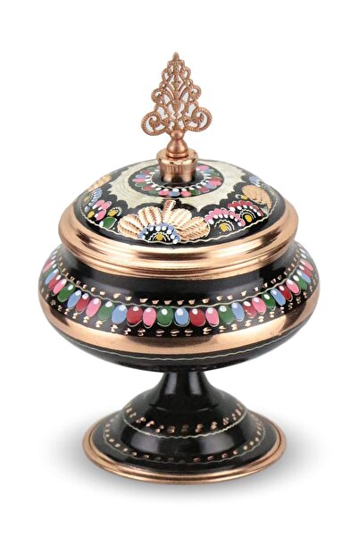 Sonay Bakırcılık Gül Çiçek Ayaklı Bakır Şekerlik