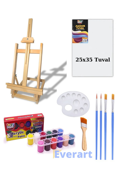 everart Masaüstü Şövale Akrilik Boya, Tuval Başlangıç Seti