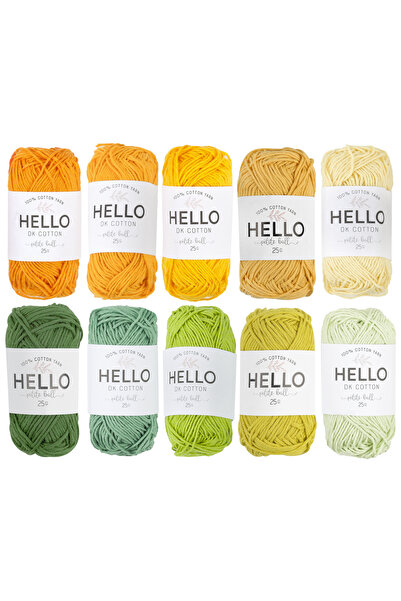 Hello Bumbac natural Amigurumi și fire de confecționare Punch 25gr 10 bucăți ...