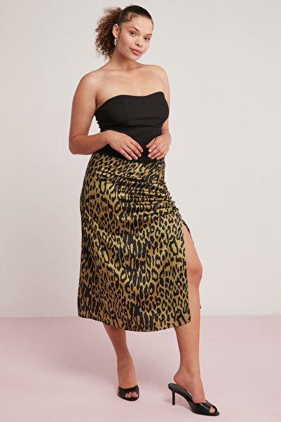 ETHIQUET Adrıana Women's Black Strapless Ribbed Polyester Blouse - Thick Texture, Plus Size