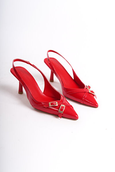 marinarosse Kadın Valens Kırmızı Rugan Klasik Topuklu Ayakkabı