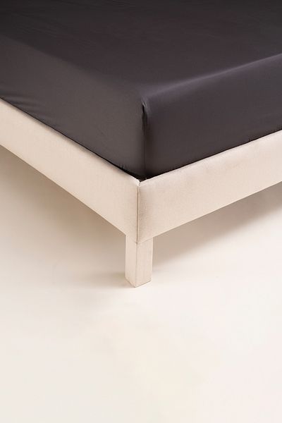Penelope Anthracite Colored 100% Cotton Satin - Lia Series 180X200Cm Sheet Set