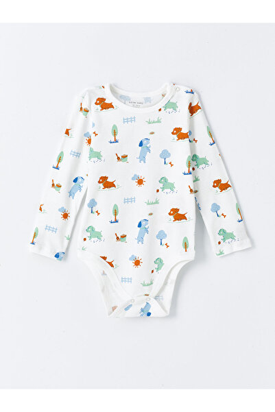 LC Waikiki LCW környakú, nyomott hosszú ujjú kapcsos test kisfiúnak - 3 darabos készlet