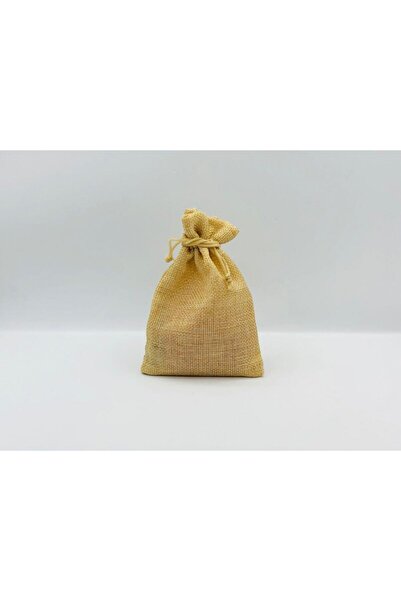 OZN TUHAFİYE Kese Hasır Renk Jüt Kumaş 7x9 Cm 10 Adet