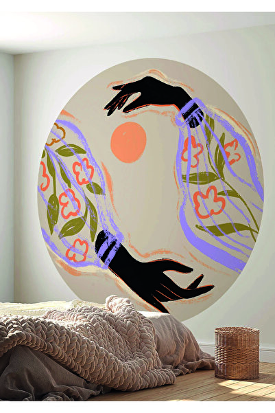 WALLHUMAN Boho - Bohem Tarzında Daire Duvar Sticker