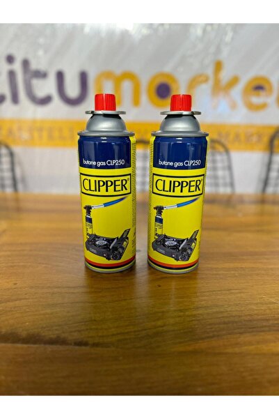 Clipper Ocak Çakmağı 400 ml Buton Gazı CLP250 - Taşınabilir Ocak Tüpü 2 adet
