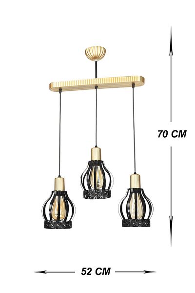 VENON 3 Row Black Gold Lighting Night Set