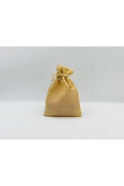 OZN TUHAFİYE Kese Hasır Renk Jüt Kumaş 10x14 Cm 50 Adet