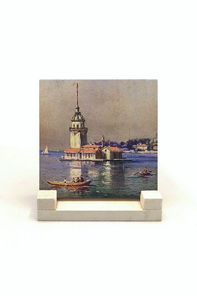 Sadrazam Maiden's Tower Printed Natural Stone Desktop 10x10 Krt-17