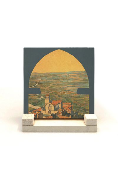 Sadrazam Italy Visual Printed Natural Stone Desktop 10x10 Krg-59