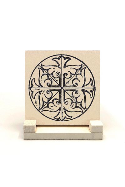Sadrazam Panou Circular Bizantin Imprimat Piatra Naturala Desktop 10x10 Kd-91