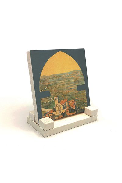 Sadrazam Italy Visual Printed Natural Stone Desktop 10x10 Krg-59