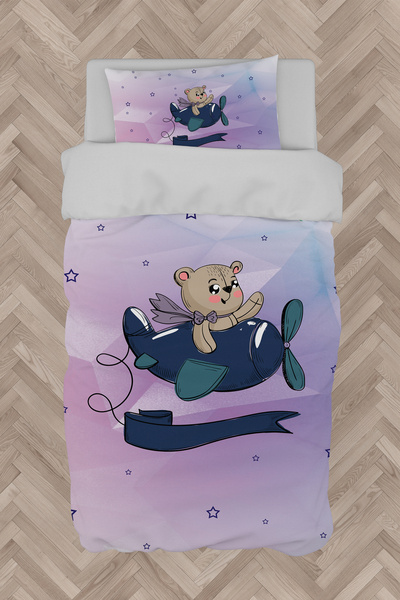Generic Brand BABY AND KIDS ROOM Flying Cute Animal Patterned Duvet Cover Set