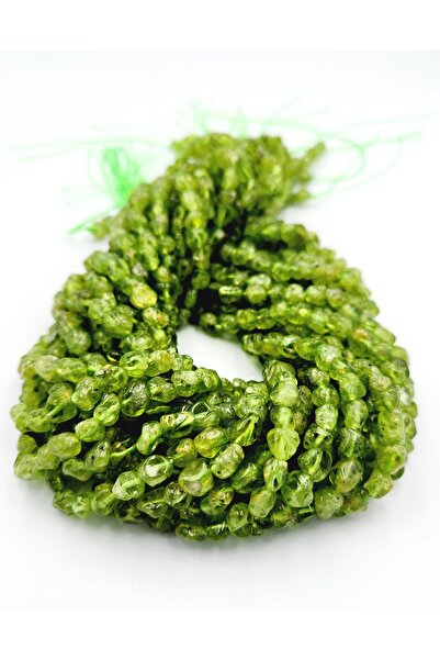 Yüksel Boncuk Amorf Zeberced (Peridot) Taşı Doğaltaş Dizi