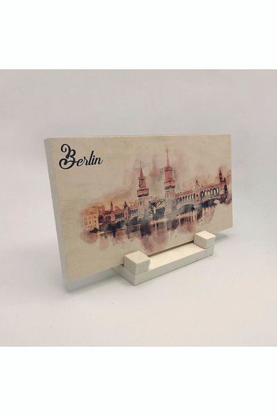 Sadrazam Berlin Printed Natural Stone Desktop 10x20 Drg-27