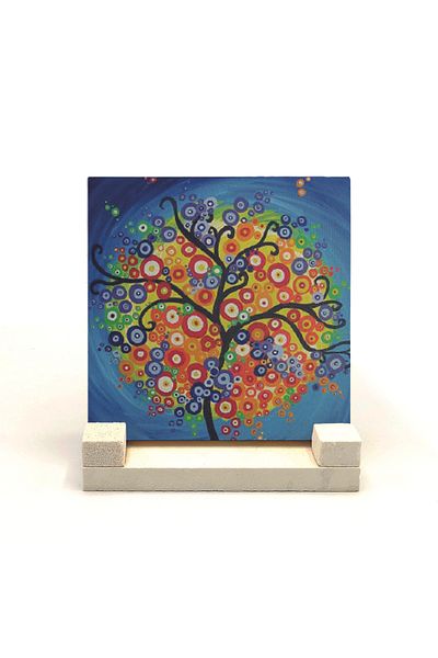 Sadrazam Wood Printed Natural Stone Desktop 10x10 Krg-149