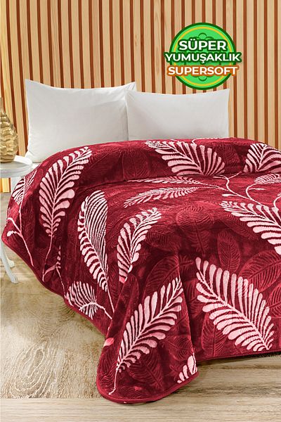 Evlen Home Collection Thick Soft Plush 4 Kg Blanket Supersoft Embos Double Soft Emboss 220x240 cm
