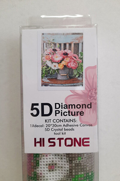histone 5D Elmas Taş İşleme Kiti 20x30 cm Çiçekler Desen