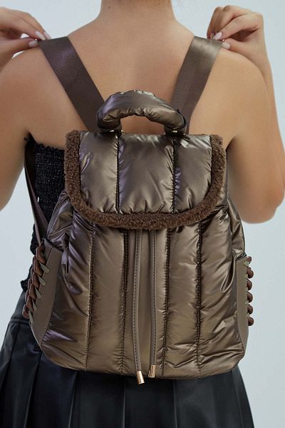 Tamer Tanca Women's Textile Brown Backpack