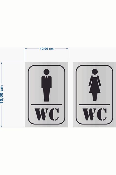 GÜNEŞ LAZER WC/BAY WV DIVERSION WRITING SILVER MIRRORED PLEXI مجموعة من 2