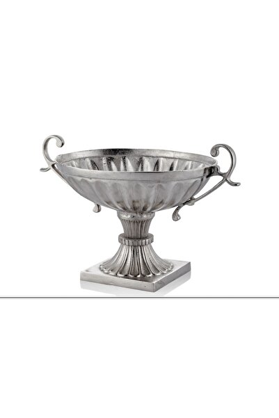 esdekor Bedeni/Ebatı Büyük Trophy Bowl Silver 34x58x35cm Vazo Dekoratif Decor...