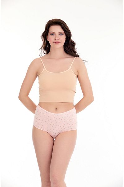 Sensu Chiloți din bumbac Lycra, 7 piese, cu talie înaltă, în culori deschise și cu modele