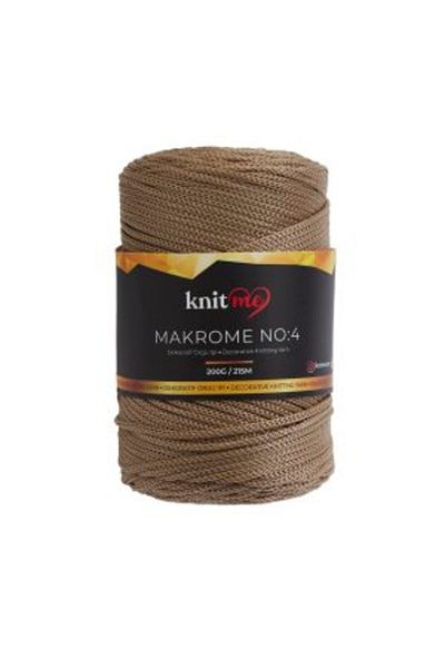 knitme Πολυεστέρας 4 mm - 200 Gr Μακραμέ Πλεκτό Σχοινί 1380 Καφέ