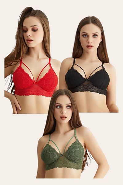 MODALADY Σουτιέν Bralet με 3 Δαντέλες