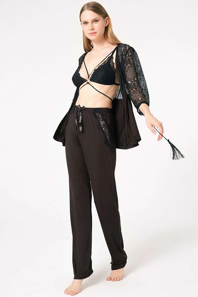 Anıl Dressing Gown Athlete Pants Set 5698