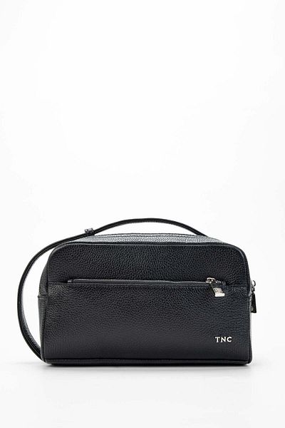 Tamer Tanca Men's Genuine Leather Black Shaving Bag