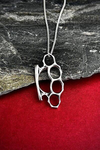 Ebrar Silver Gümüş Kemik Kıran Kolye 925 Ayar Gümüş Kemik Kıran Figürlü Erkek Kolye