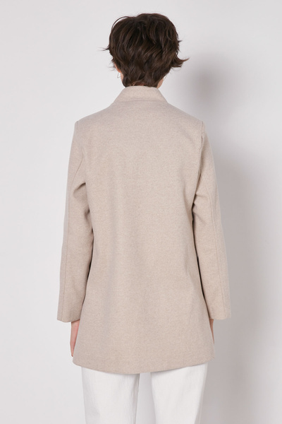 Vitrin Magnificent Collar Pocket Stamped Fabric Jacket