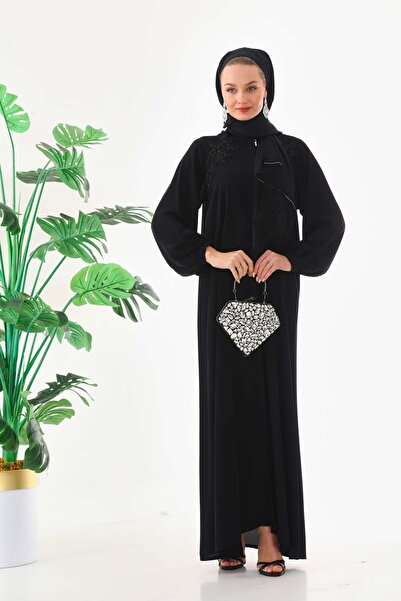 GÜLSEMALİ Kaliteli Lüks Abaya  Dubai İpeği Kumaşı El İşlemeli Danteli Arabic ...