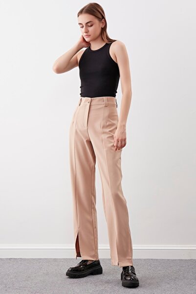 Vitrin High Waist Trousers with Slit Detail